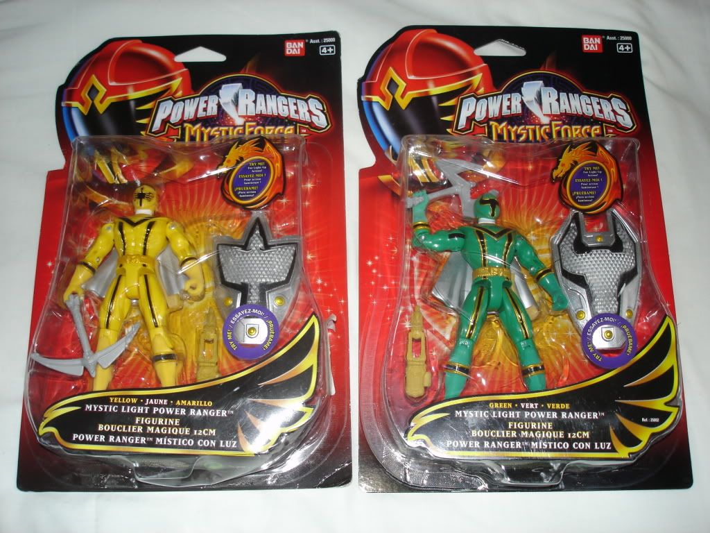 Power Rangers Mystic Force - Mystic Light Yellow and Green Rangers (boxed)