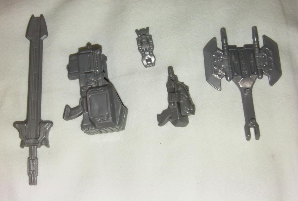 Power Rangers RPM Full Throttle Figure's Weapons (Street Saber, Turbo Cannon, Zip Charger, Rocket Blaster and Turbo Axe)