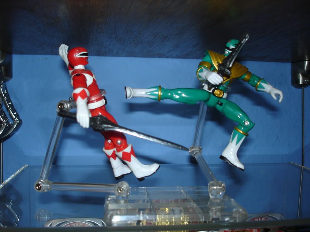 Tamashii Stage Act.4 with Red and Green MMPR 2010 Figures