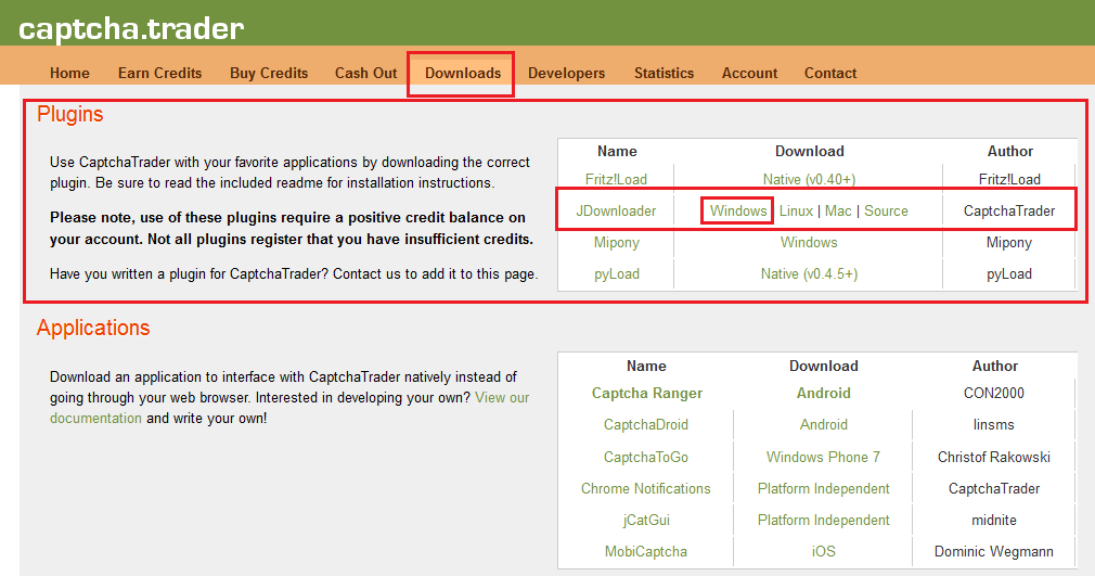 ... : Tutoriales : Solucion de codigos para JDownloader Captchatrader