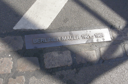 Bricks and plaque near Brandenburg Gate