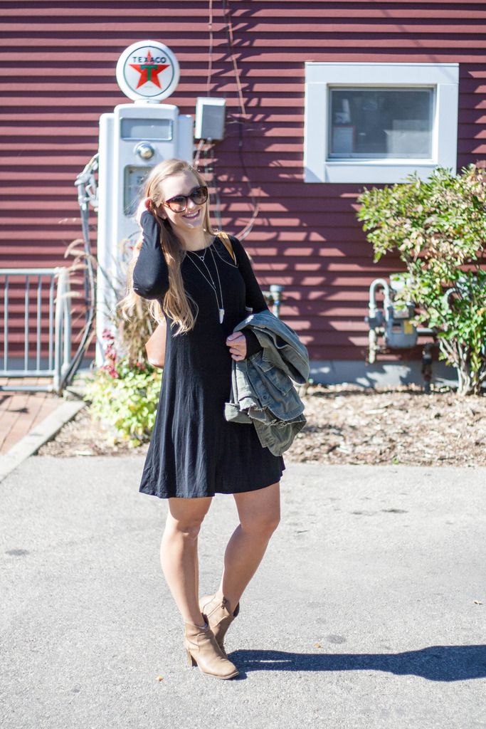 little black swing dress