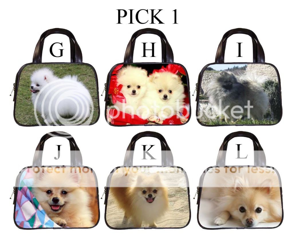 Pomeranian Dog Puppy Puppies G L Leather Handbag Purse #PICK 1  