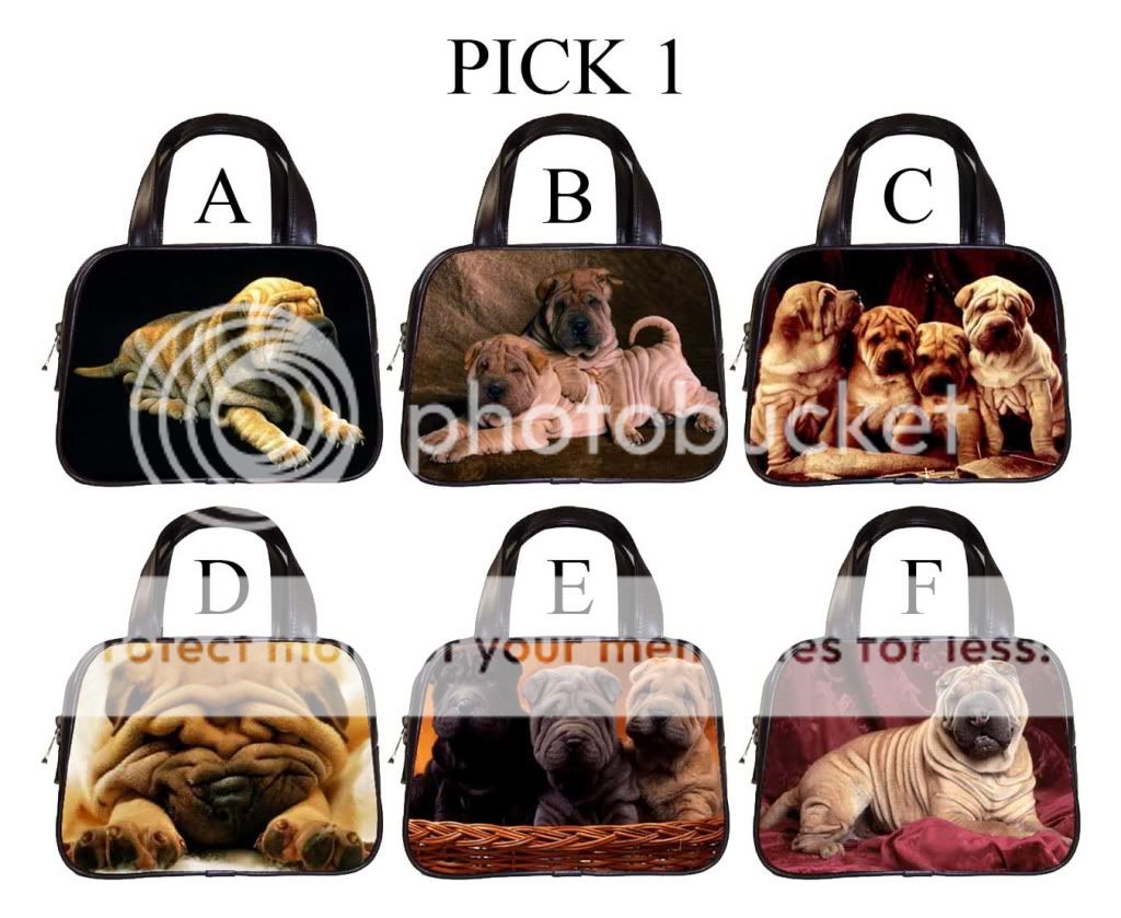 Sharpei Dog Puppy Puppies A F Leather Handbag Purse #PICK 1  