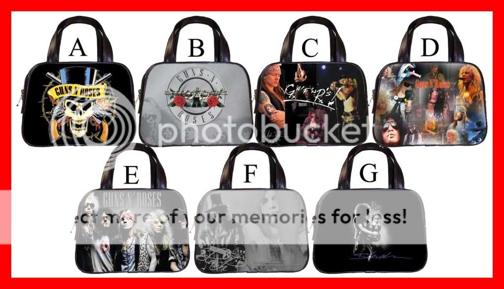 Gun n Roses Metal Rock Band Rare Handbag Purse #PICK 1  